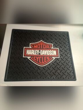 Harley Davidson Rubber Utility Mat 13" x 16"